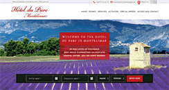 Desktop Screenshot of hotelduparc-montelimar.com